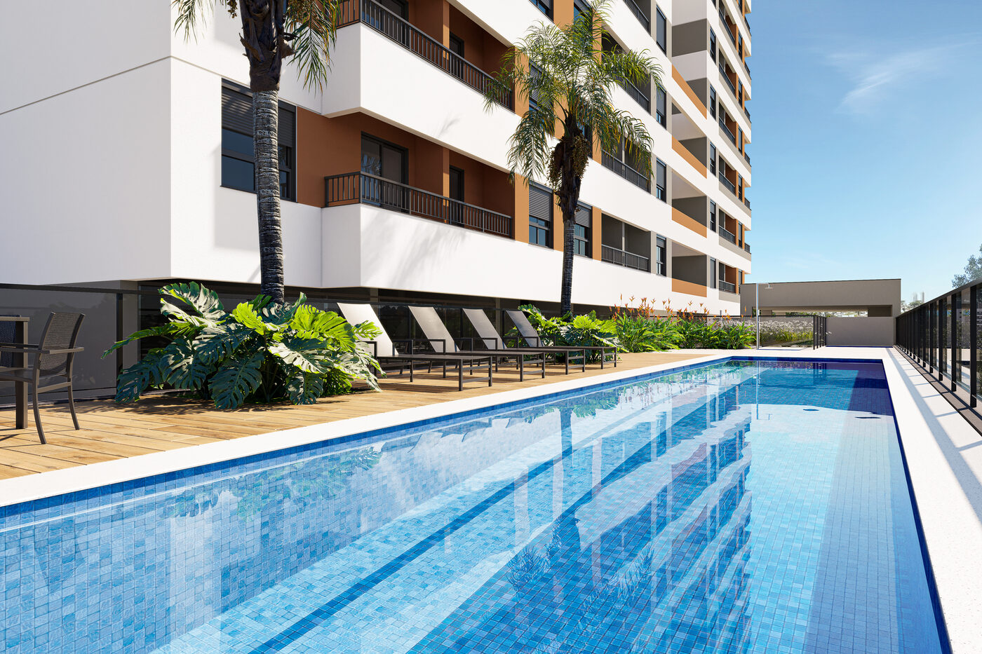 Piscina do Ferreira Downtown, em Araçatuba